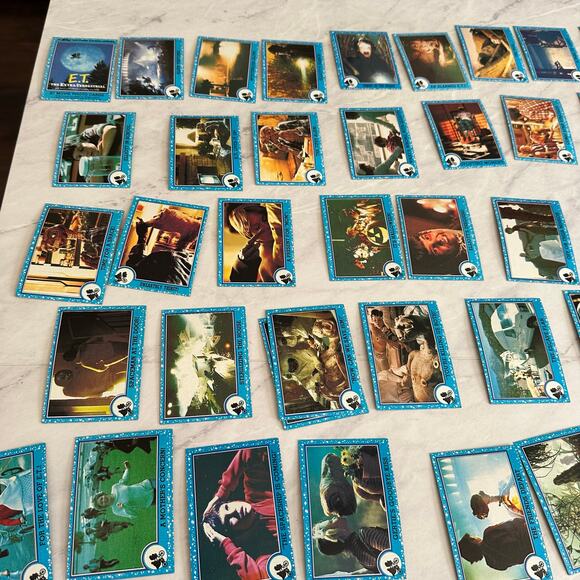 Vintage 1982 E.T. Trading Cards InComplete Set 1-87 Topps Good Condition - Picture 8 of 8